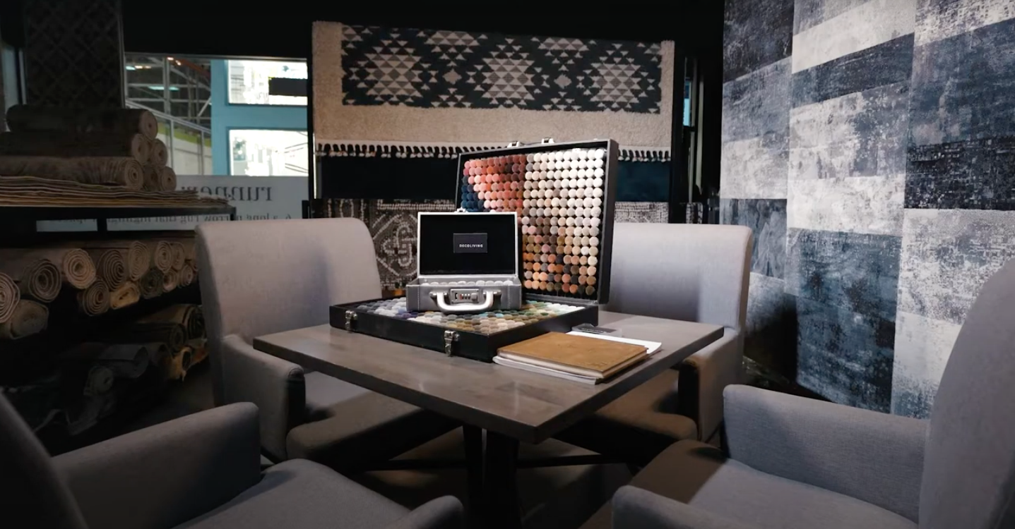 Rug samples used to choose the right rug in the Philippines.