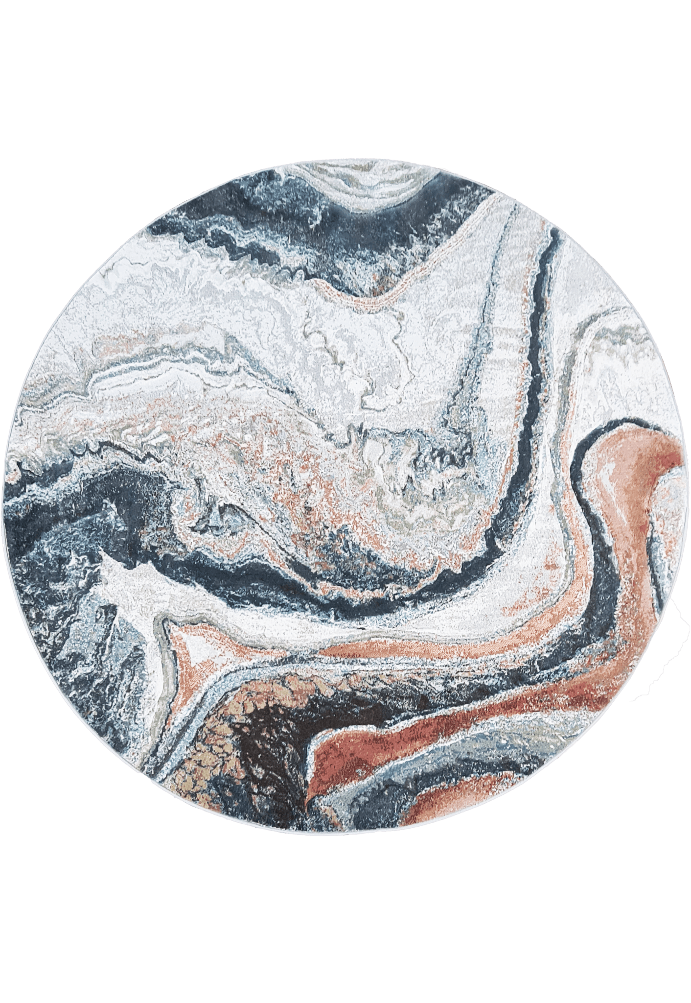 Amos Rust Round - Round Rugs - DecoLiving