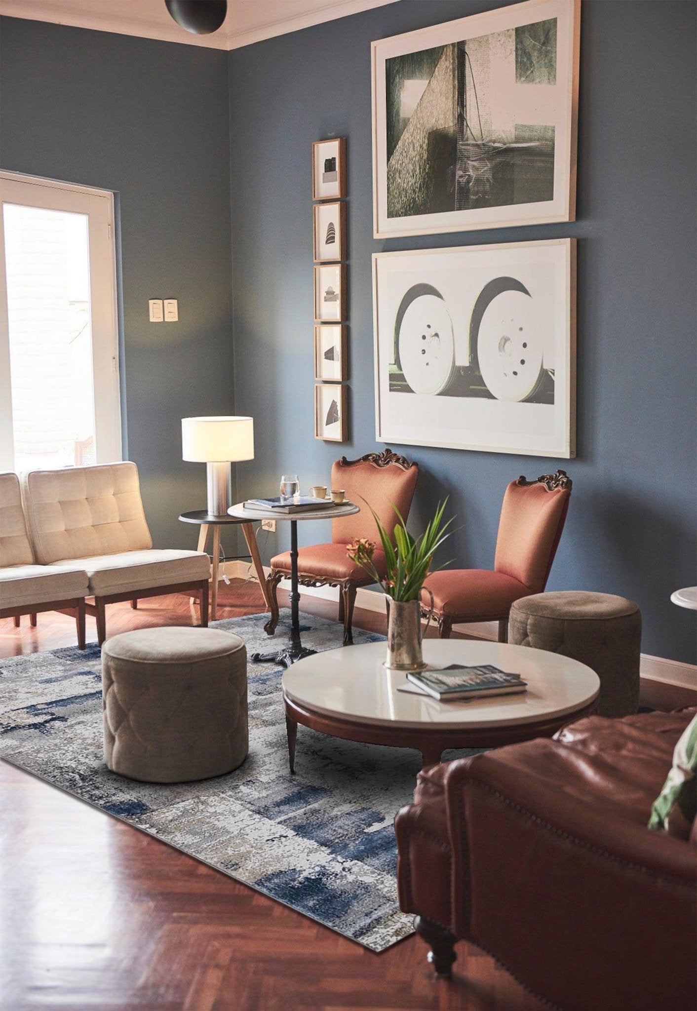 Collin Blue - Rectangular Rugs - DecoLiving