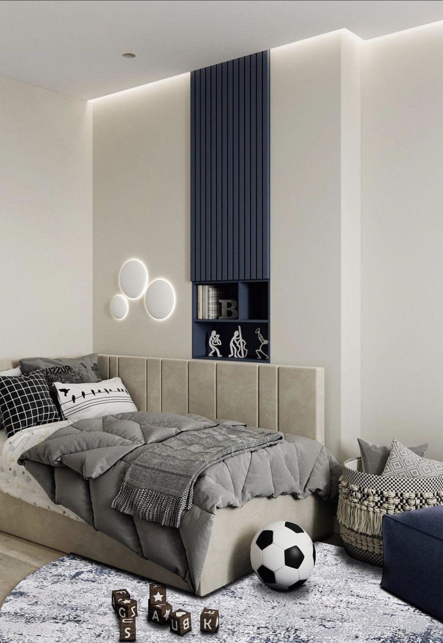 Colt Blue Round - Round - DecoLiving
