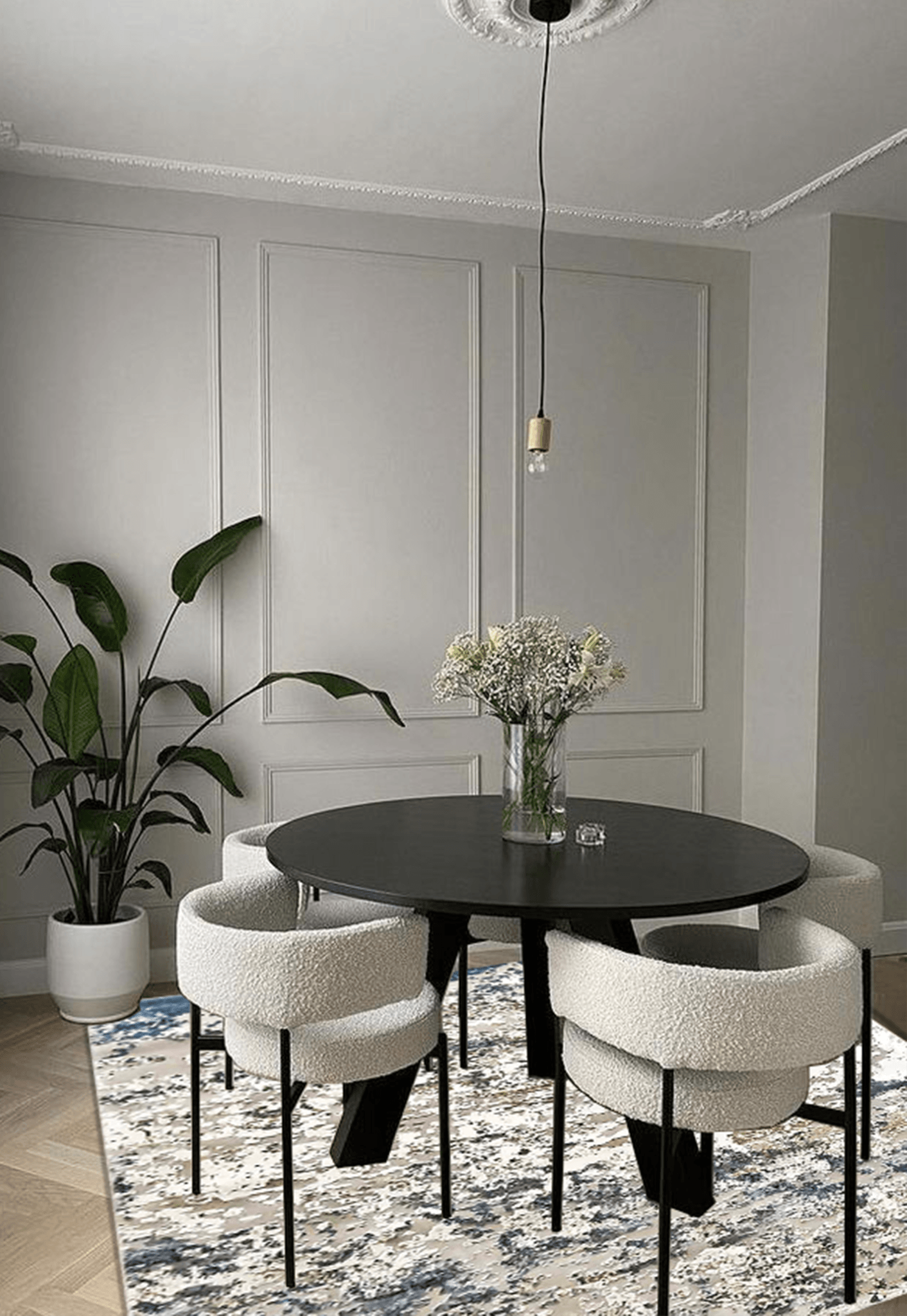 Cora Azure Square - Square Rug - DecoLiving