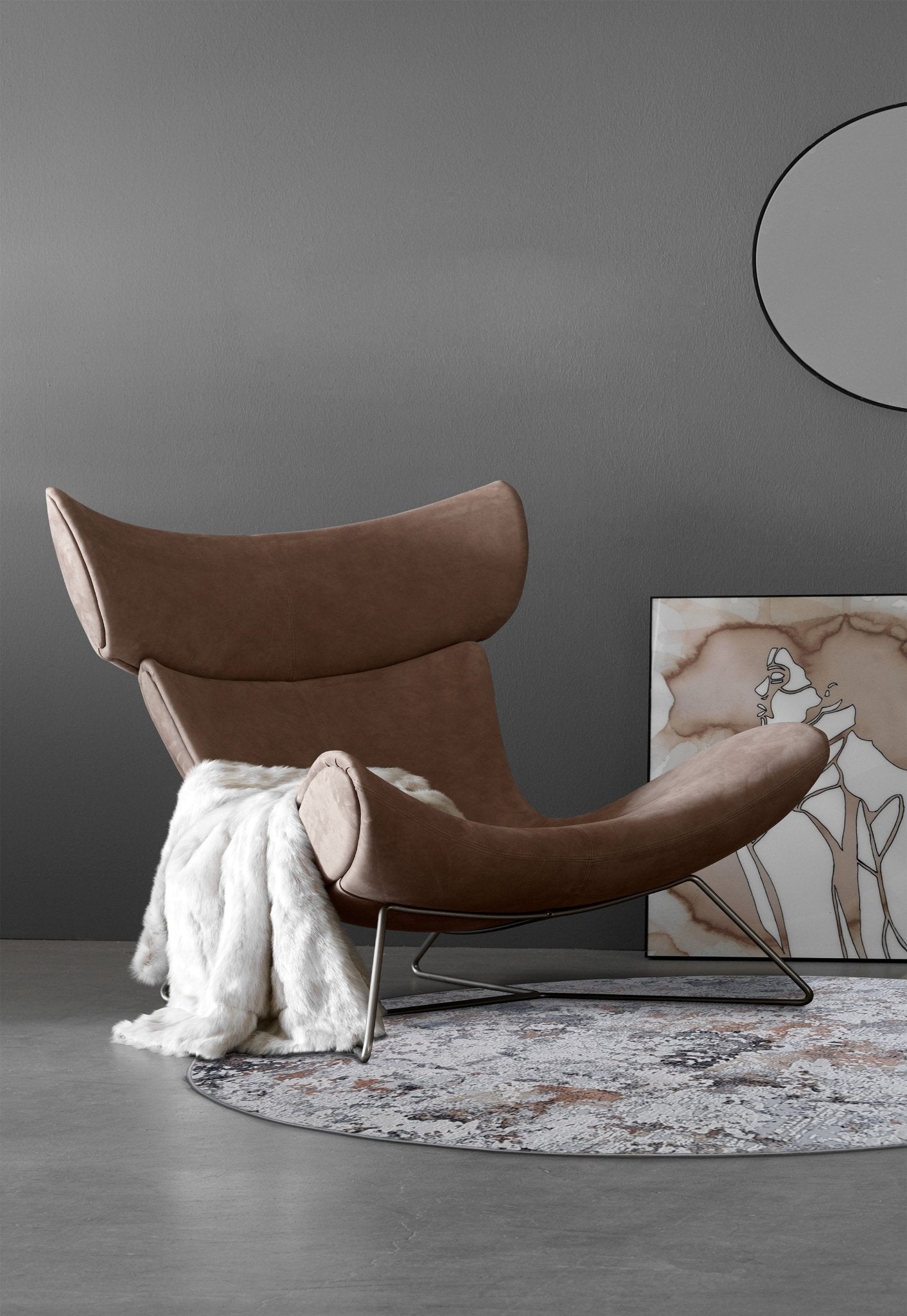 Cyrus Rust Round - Round Rugs - DecoLiving