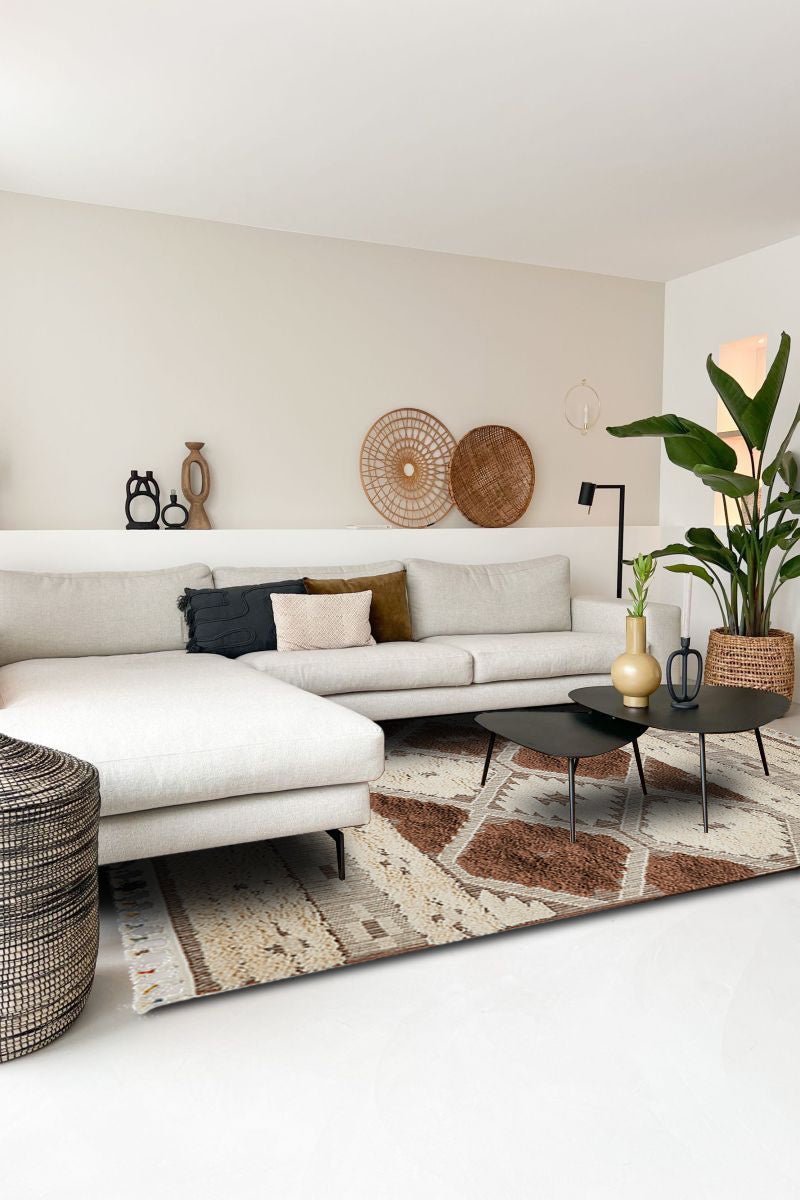 Fiza Brown - Rectangular Rugs - DecoLiving