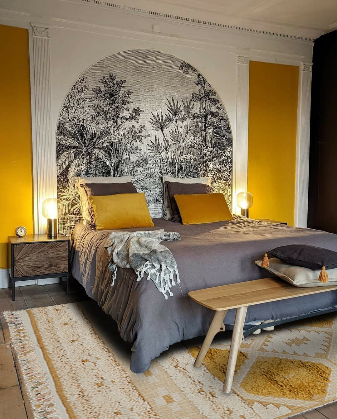 Fiza Yellow - Rectangular Rugs - DecoLiving