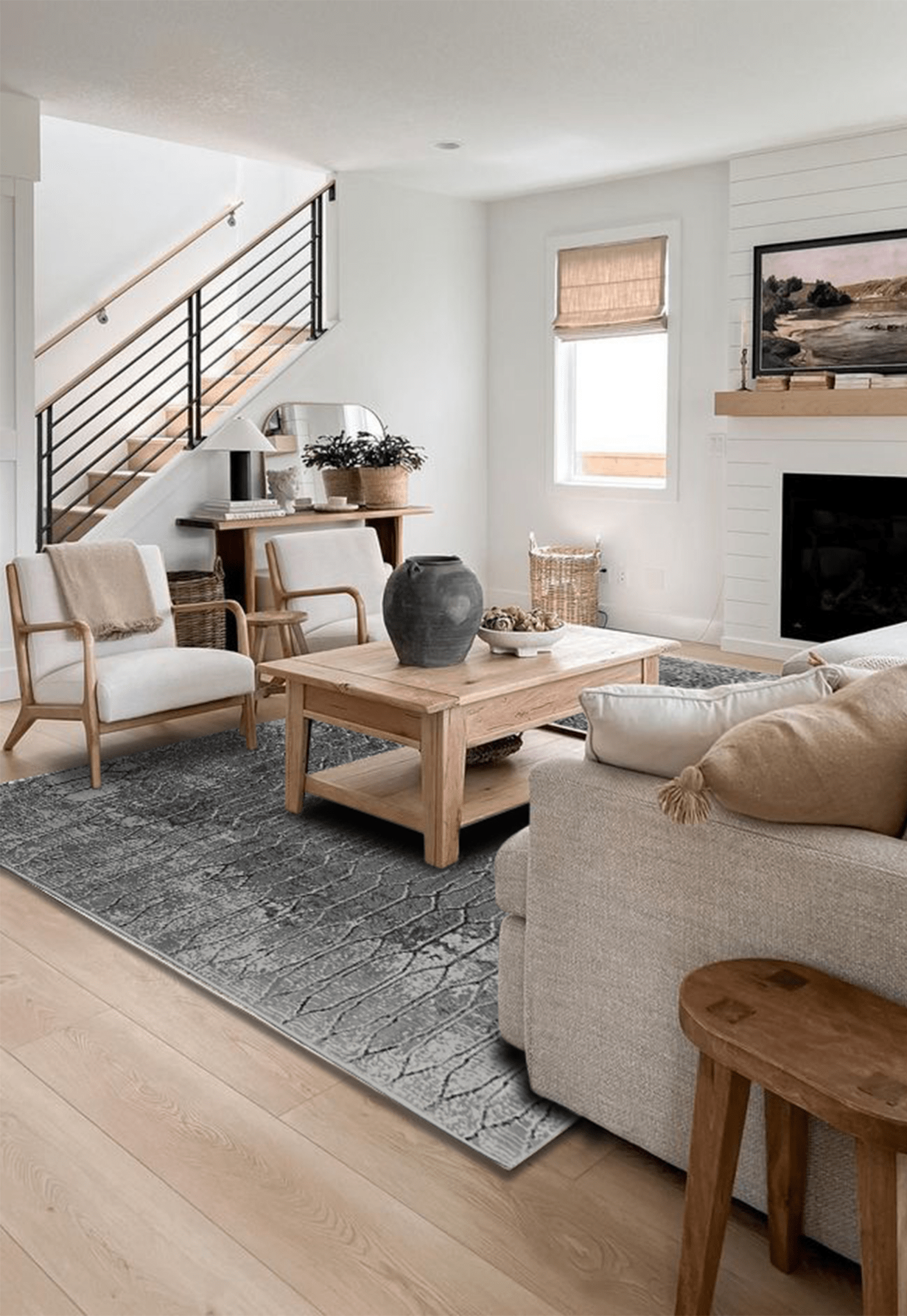 Hex Coal - Rectangular Rugs - DecoLiving