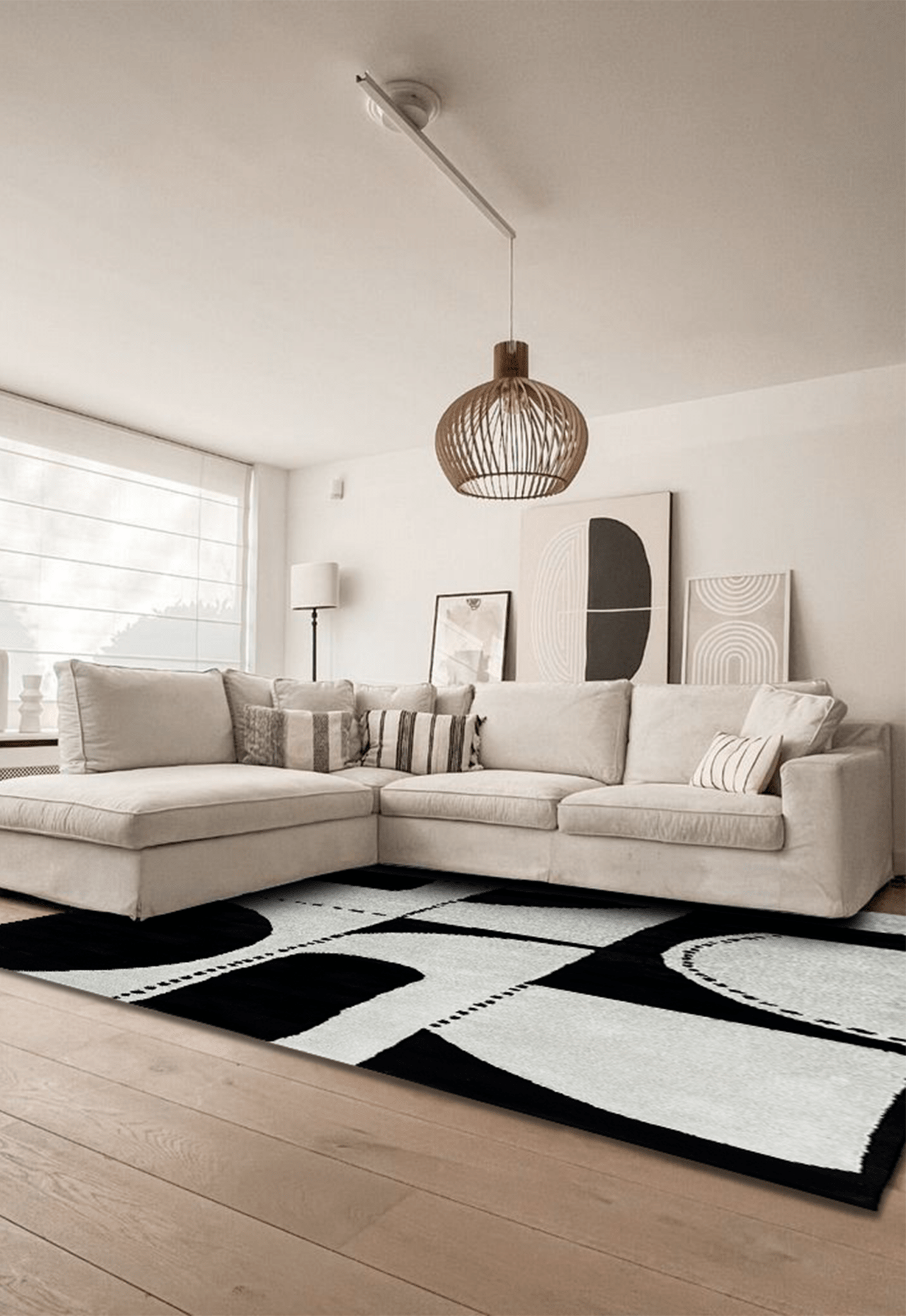 Irbel Black - Rectangular Rugs - DecoLiving