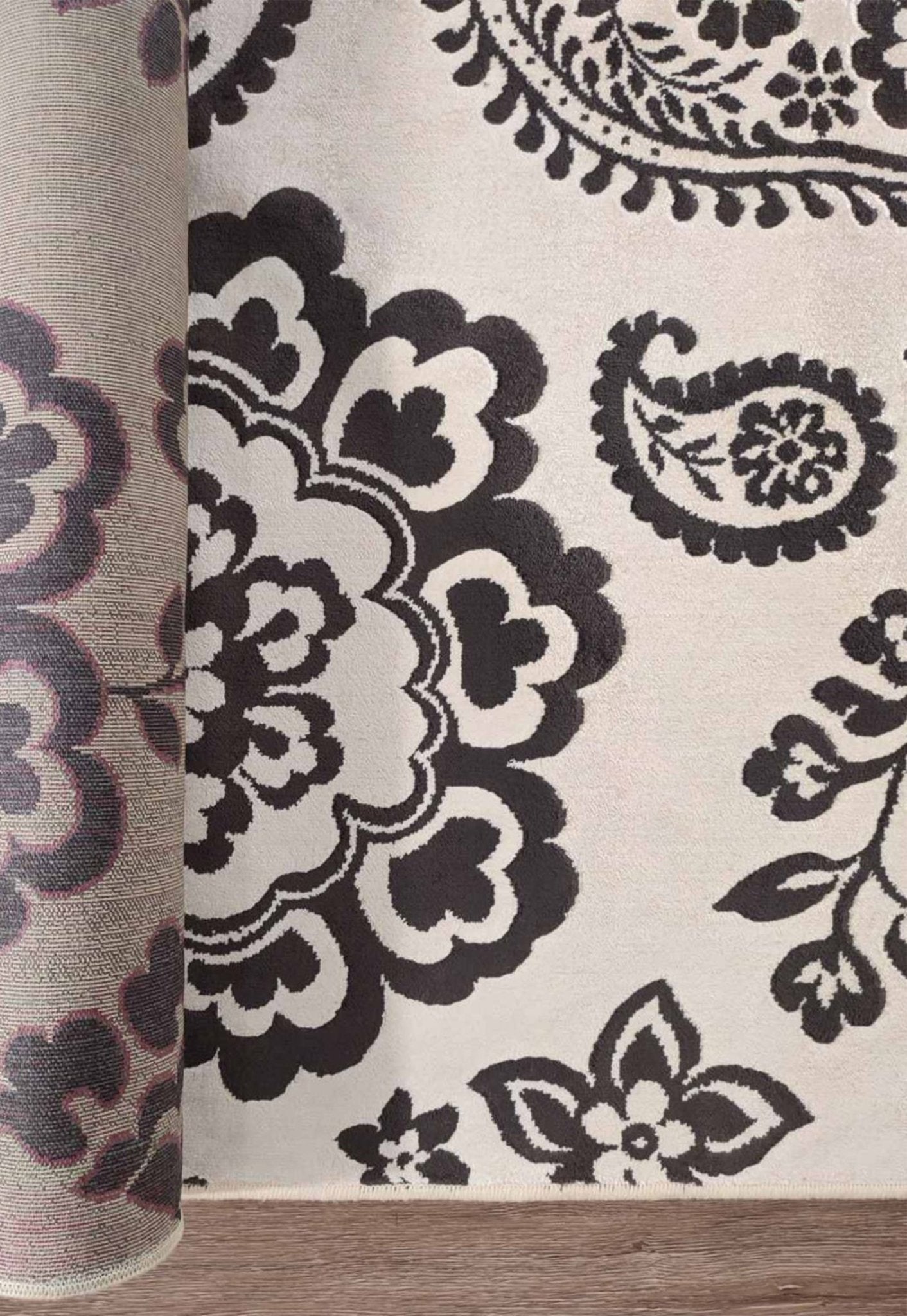 Paisley Coal - Rectangular Rugs - DecoLiving