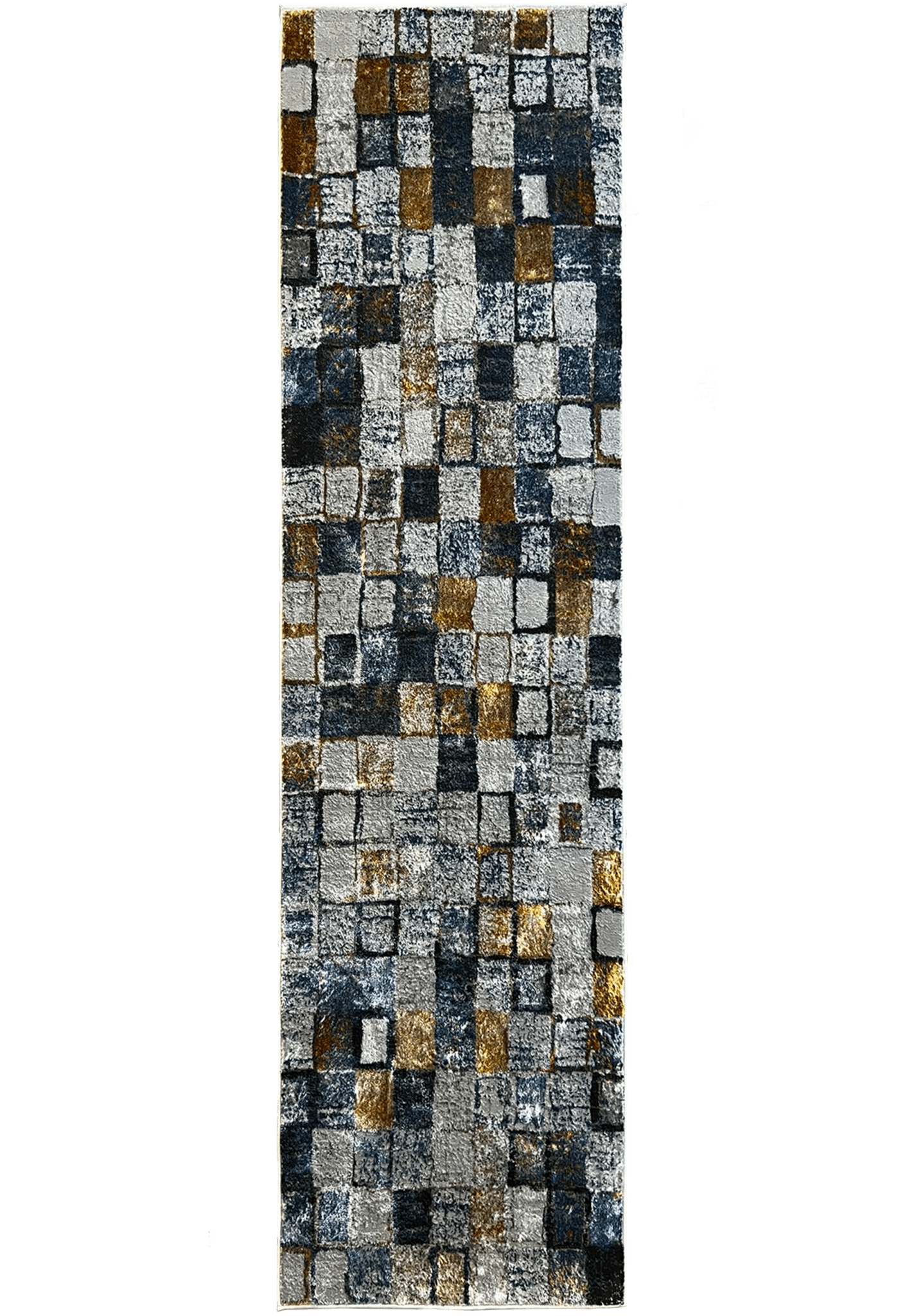 Rubix Blue Runner - Contemporary,Geomteric,Modern - DecoLiving