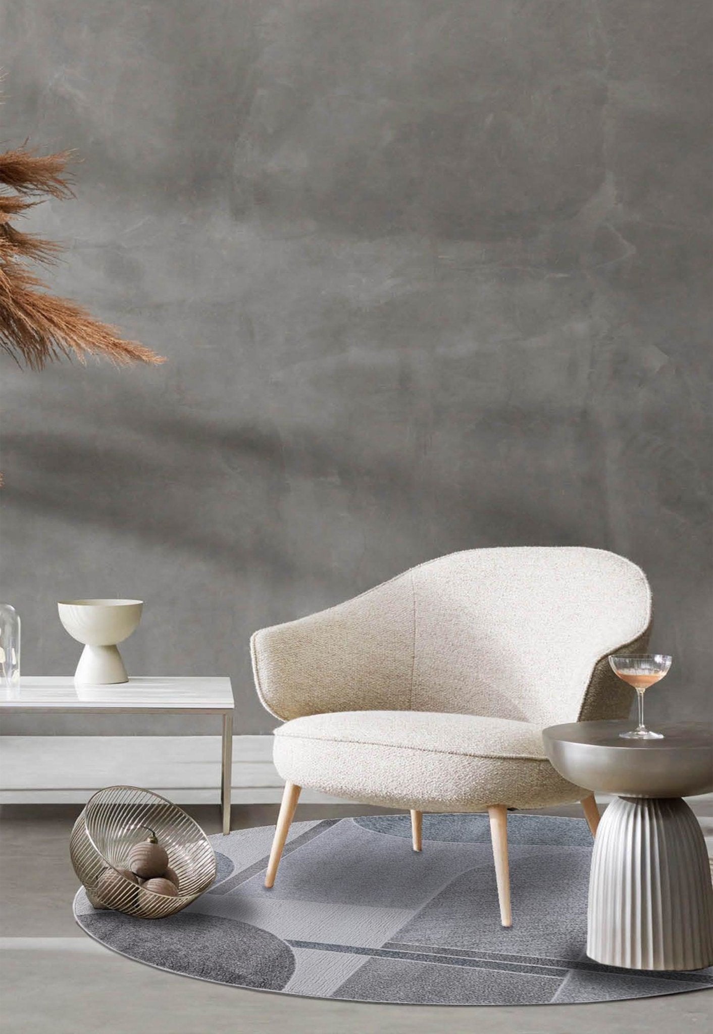 Veda Teal Round - Round Rugs - DecoLiving