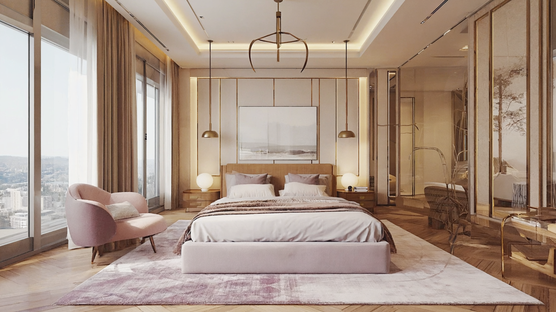 Soft neutral rug in a Filipino bedroom.