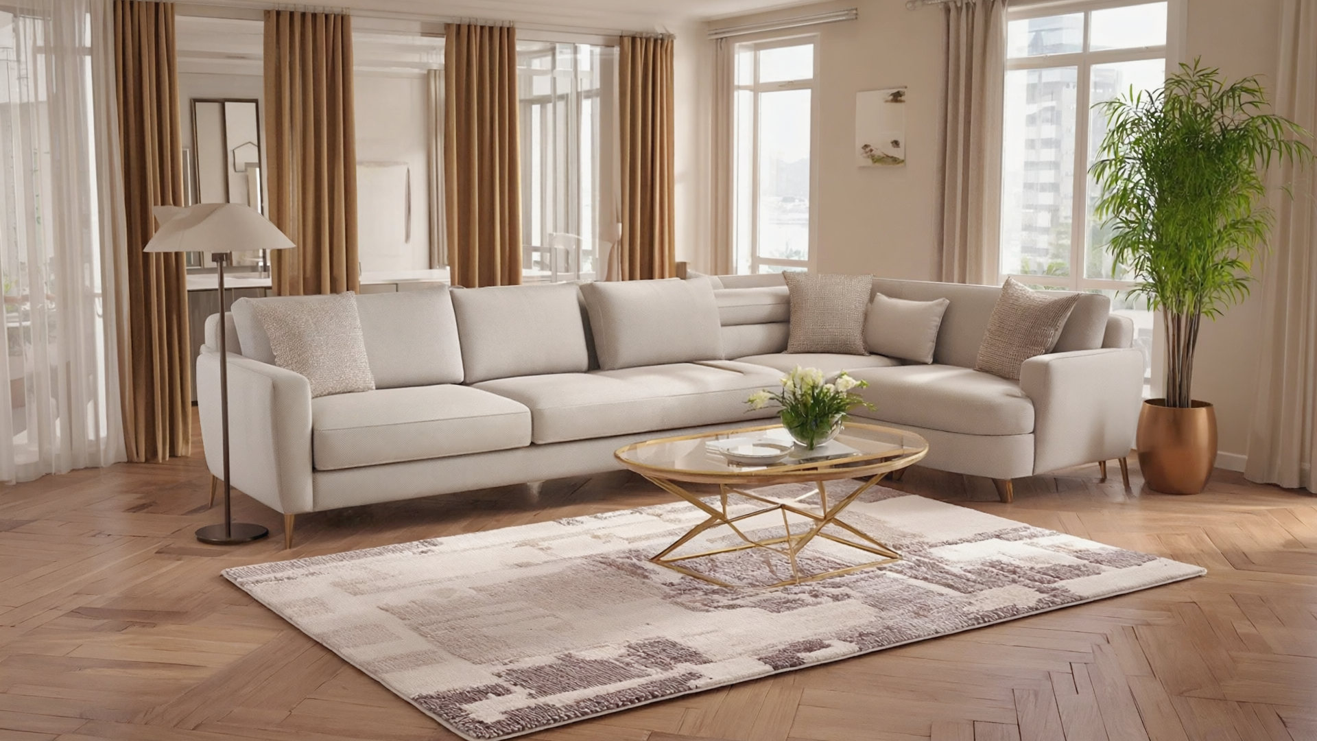 Premium rug styled in a Filipino living room.