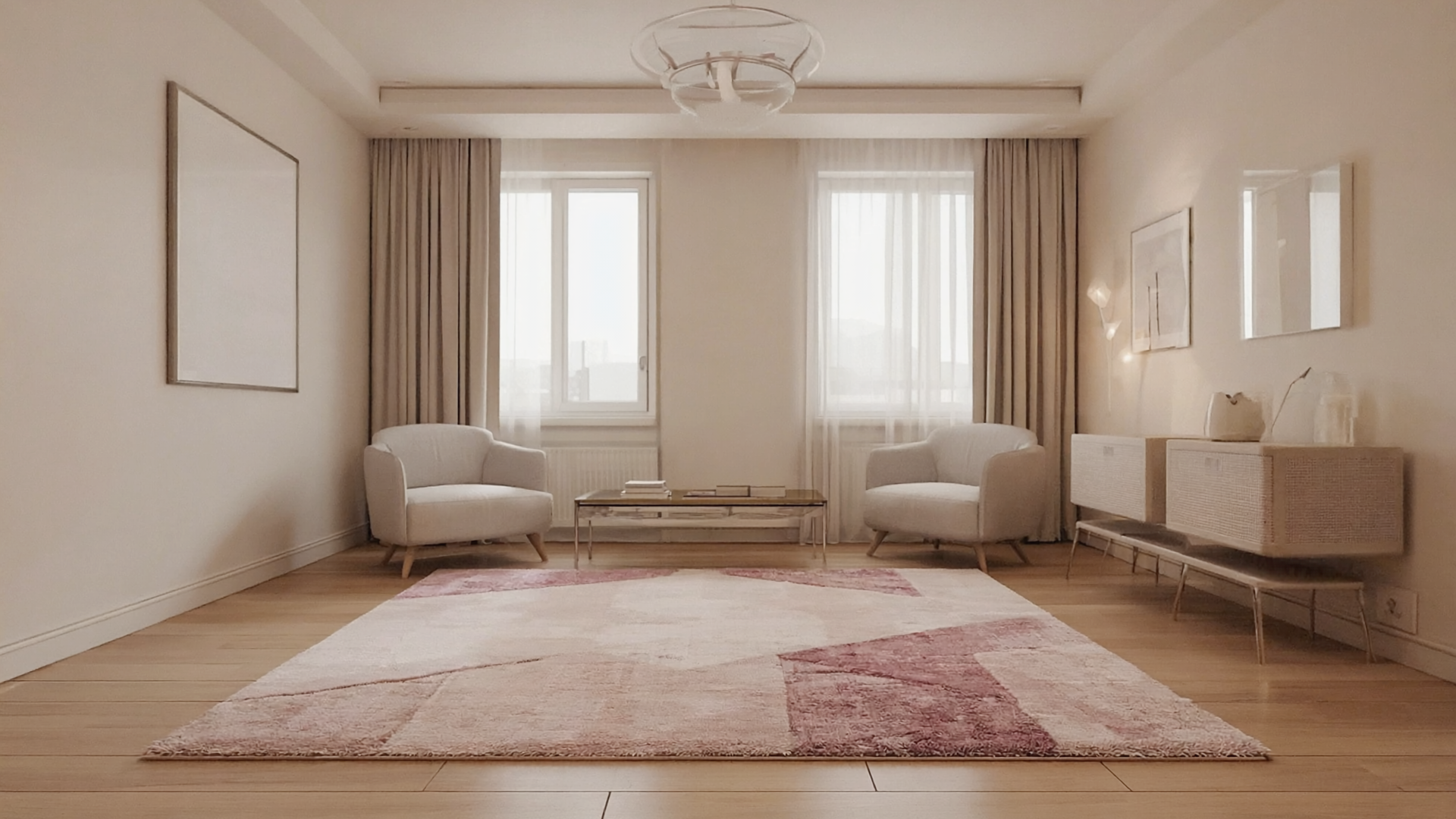 Area rug styled in a small Filipino condo living room.