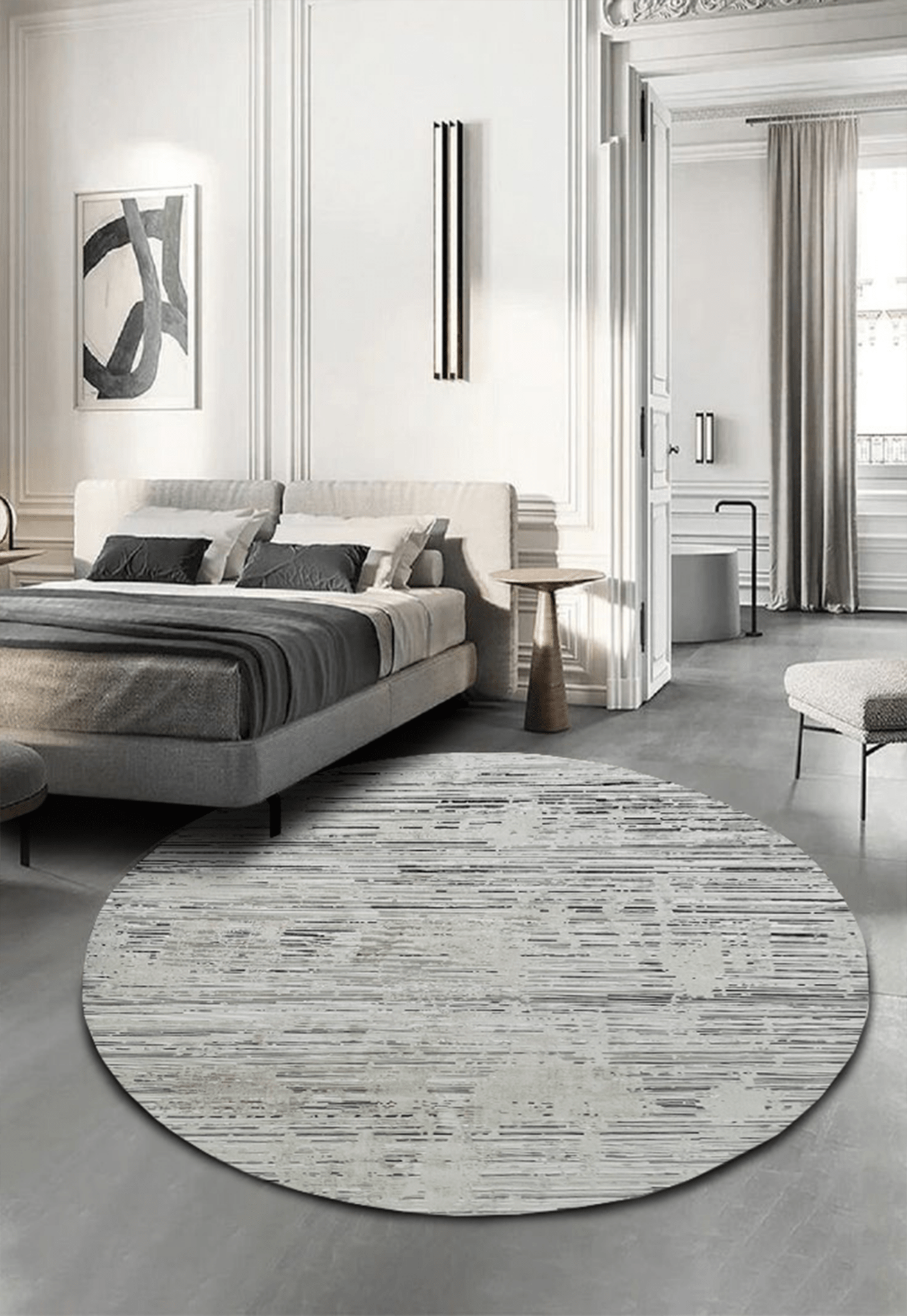 Serkan Beige Round - Round Rugs - DecoLiving