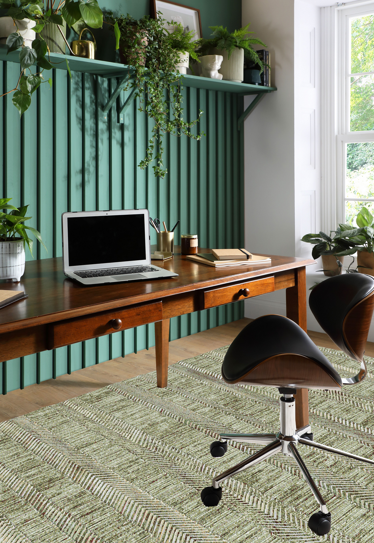 ADEN MOSS - Contemporary Rectangular Rug