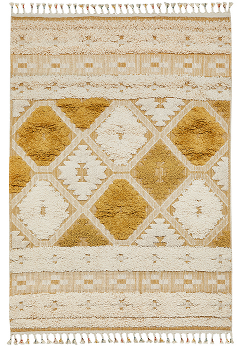 FIZA YELLOW - Contemporary Rectangular Rug